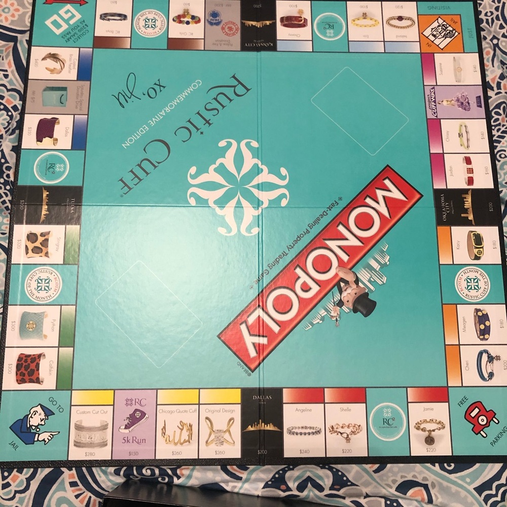 Rustic Cuff Monopoly Board Game - Picture 4 of 4